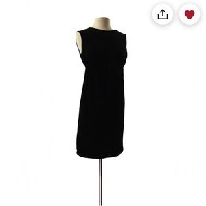1960s vintage black velvet babydoll dress